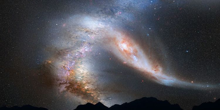 Galaxy in space