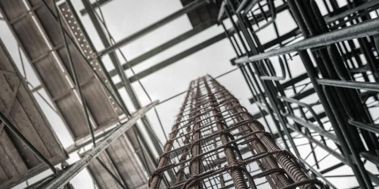 steel construction supports for concrete