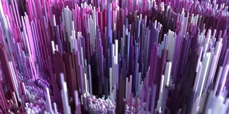 visualisation of data resembling crystals