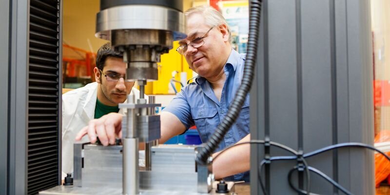 PhD researcher working on machine