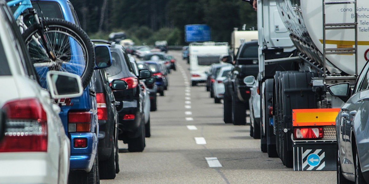 Cars on a highway