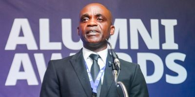 A photograph of Sikiru Mohammed at the Study UK Alumni Awards.