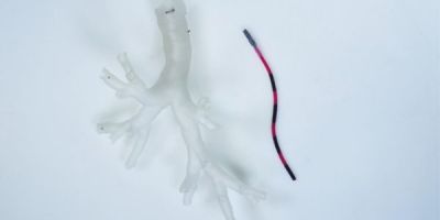 A prototype of a magnetic tentacle robot.