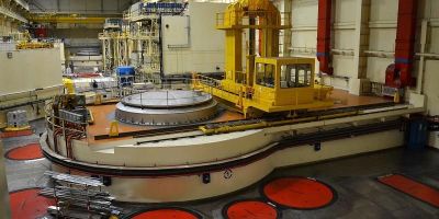 The interior of a nuclear power station
