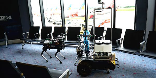 Robots being used to fight coronavirus in Leeds Bradford Airport