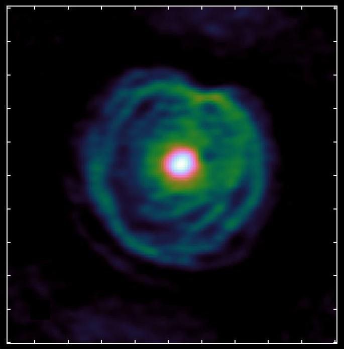 Telescope image of a red giant star