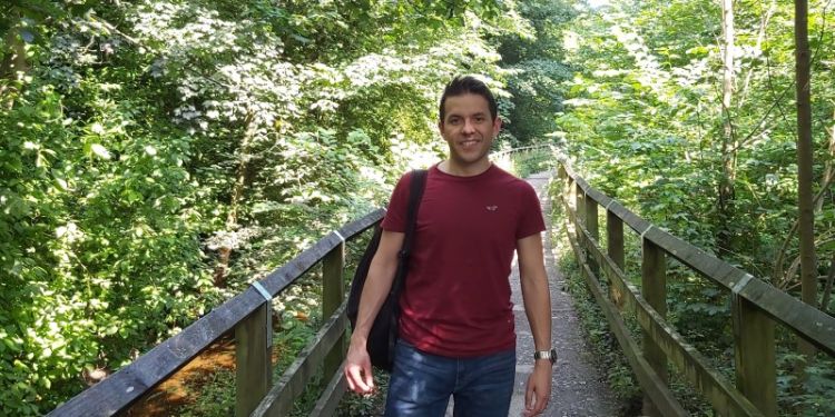 picture of rodrigo on a bridge in skipton