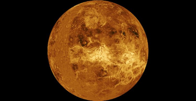 Computer simulated global image of Venus