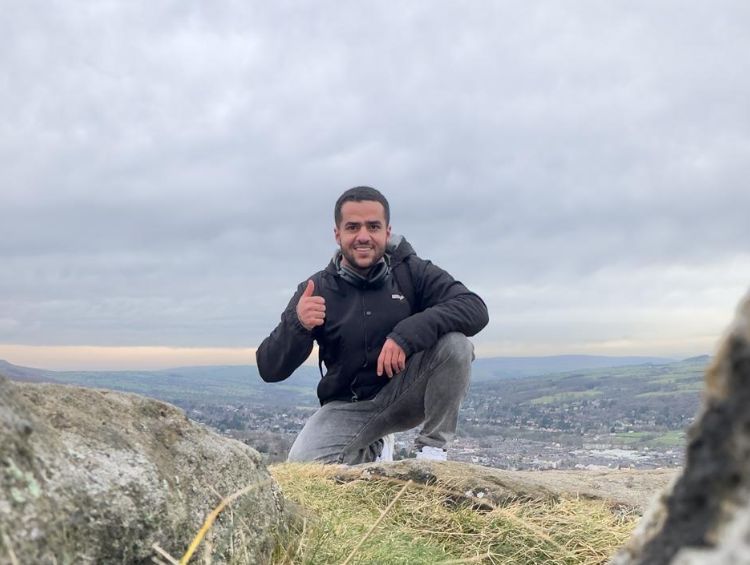 Image of Abdulrahman hiking in Yorkshire