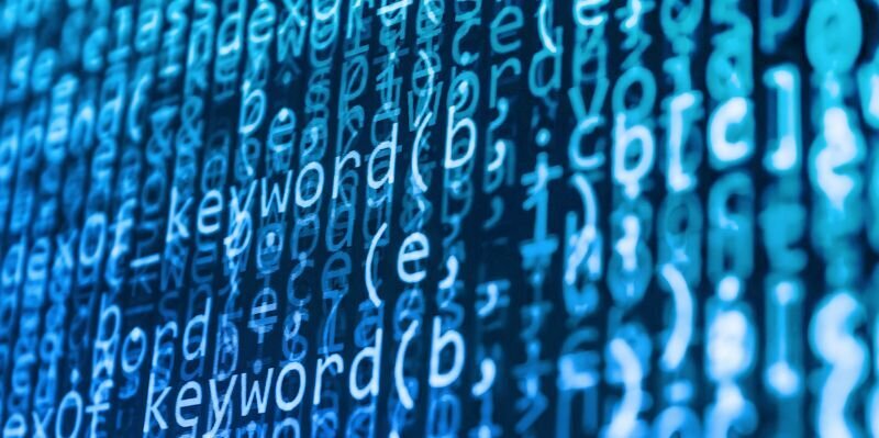Abstract image of a screen of computer programming code