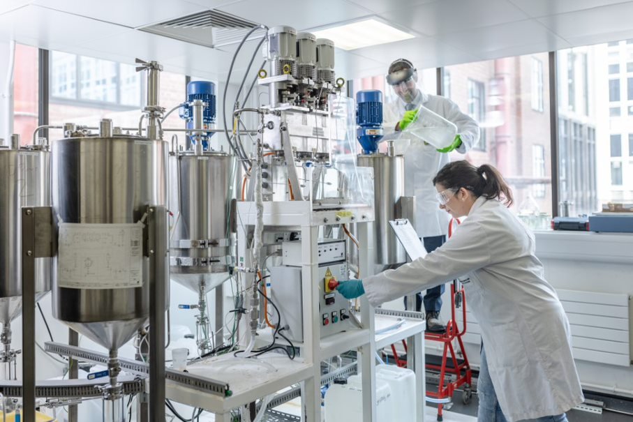 Working in nuclear lab